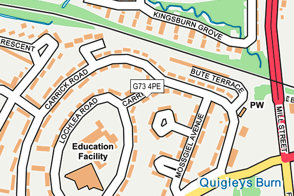 G73 4PE map - OS OpenMap – Local (Ordnance Survey)