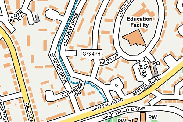 G73 4PH map - OS OpenMap – Local (Ordnance Survey)