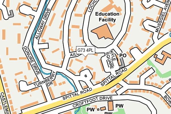 G73 4PL map - OS OpenMap – Local (Ordnance Survey)