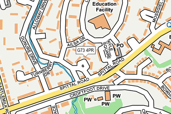 G73 4PR map - OS OpenMap – Local (Ordnance Survey)