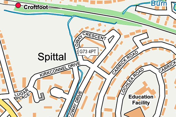G73 4PT map - OS OpenMap – Local (Ordnance Survey)