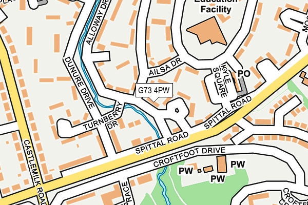 G73 4PW map - OS OpenMap – Local (Ordnance Survey)