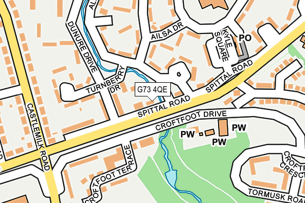 G73 4QE map - OS OpenMap – Local (Ordnance Survey)