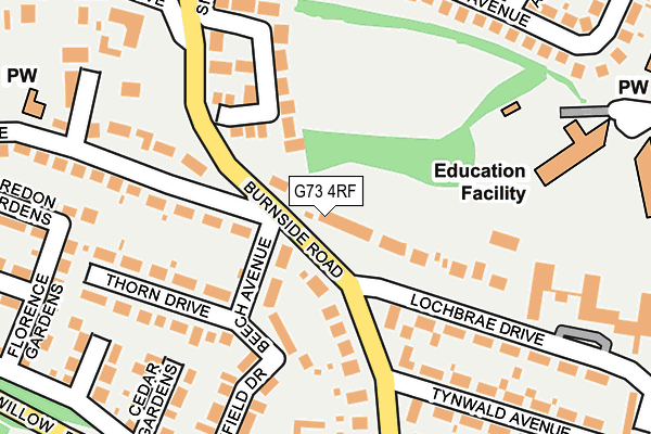 G73 4RF map - OS OpenMap – Local (Ordnance Survey)