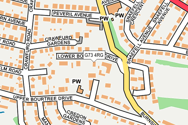 G73 4RG map - OS OpenMap – Local (Ordnance Survey)