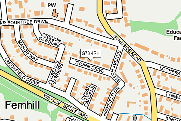 G73 4RH map - OS OpenMap – Local (Ordnance Survey)