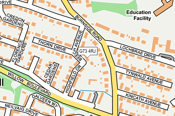 G73 4RJ map - OS OpenMap – Local (Ordnance Survey)