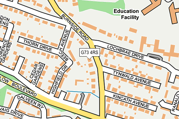 G73 4RS map - OS OpenMap – Local (Ordnance Survey)