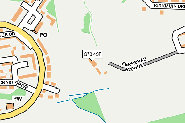 G73 4SF map - OS OpenMap – Local (Ordnance Survey)