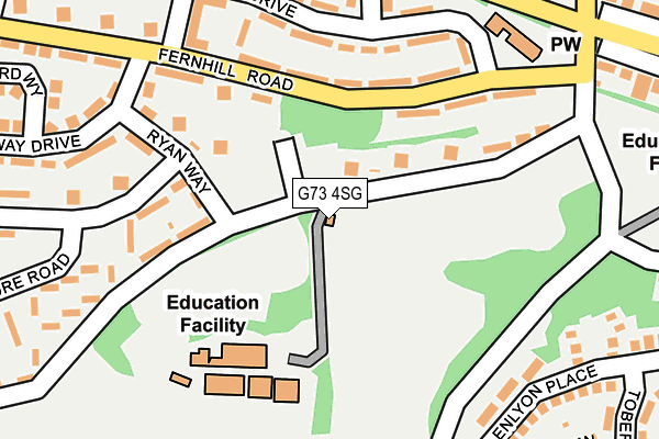 G73 4SG map - OS OpenMap – Local (Ordnance Survey)