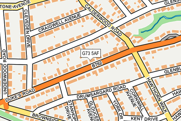 G73 5AF map - OS OpenMap – Local (Ordnance Survey)
