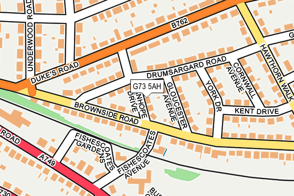 G73 5AH map - OS OpenMap – Local (Ordnance Survey)