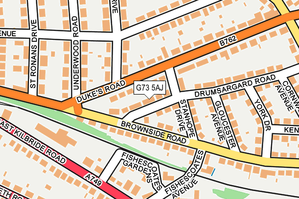 G73 5AJ map - OS OpenMap – Local (Ordnance Survey)