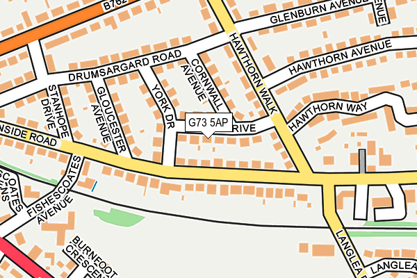 G73 5AP map - OS OpenMap – Local (Ordnance Survey)