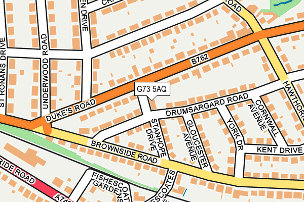 G73 5AQ map - OS OpenMap – Local (Ordnance Survey)
