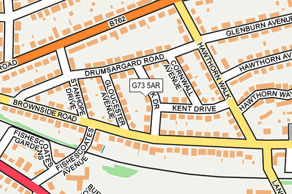 G73 5AR map - OS OpenMap – Local (Ordnance Survey)