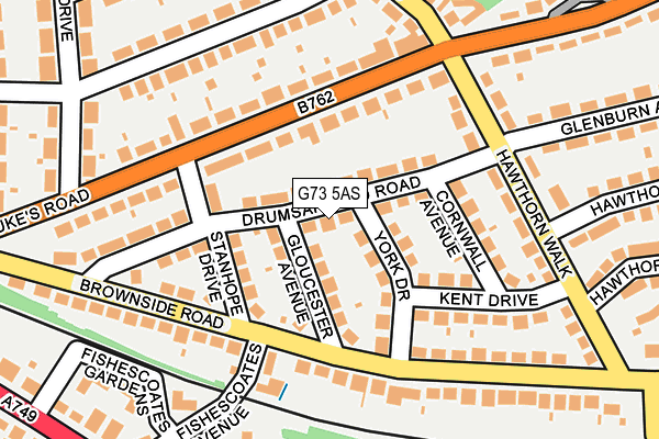 G73 5AS map - OS OpenMap – Local (Ordnance Survey)