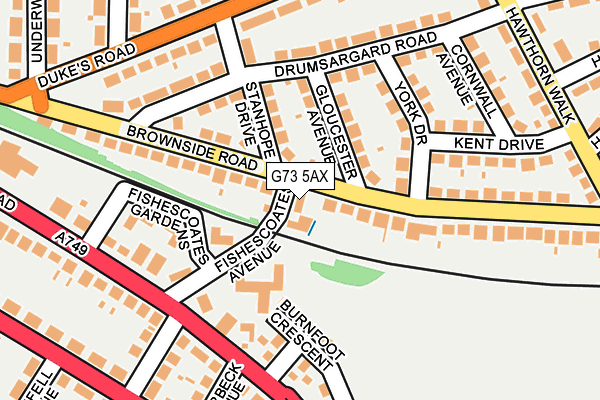 G73 5AX map - OS OpenMap – Local (Ordnance Survey)