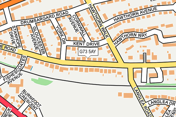 G73 5AY map - OS OpenMap – Local (Ordnance Survey)