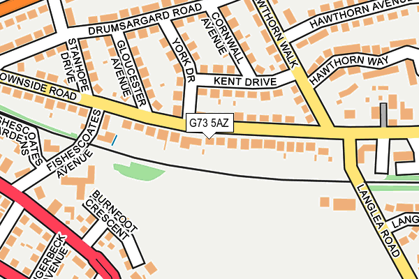 G73 5AZ map - OS OpenMap – Local (Ordnance Survey)