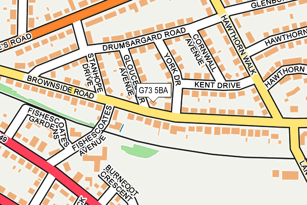 G73 5BA map - OS OpenMap – Local (Ordnance Survey)