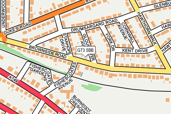 G73 5BB map - OS OpenMap – Local (Ordnance Survey)