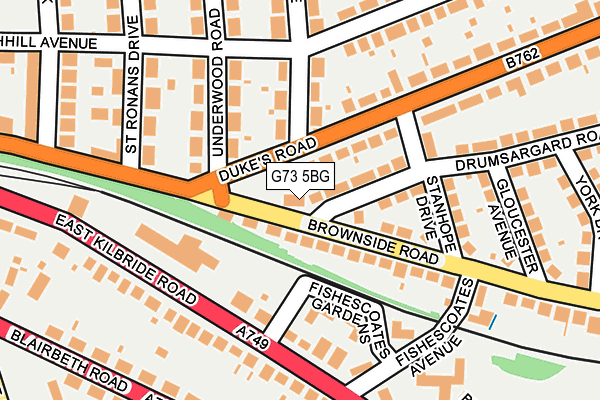 G73 5BG map - OS OpenMap – Local (Ordnance Survey)