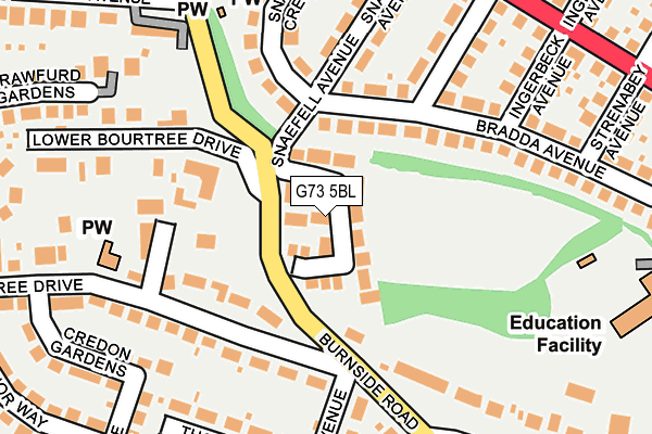 G73 5BL map - OS OpenMap – Local (Ordnance Survey)