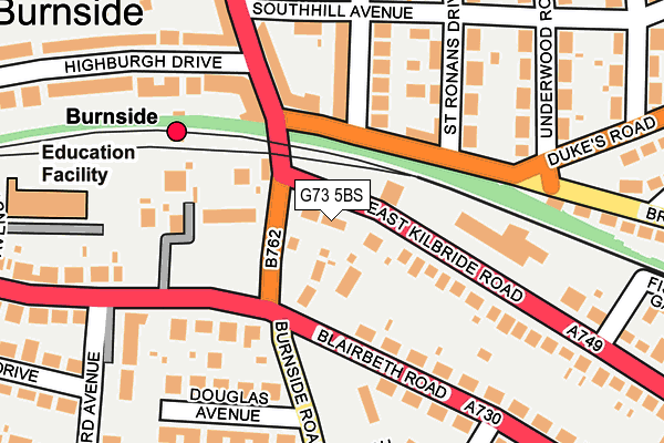G73 5BS map - OS OpenMap – Local (Ordnance Survey)