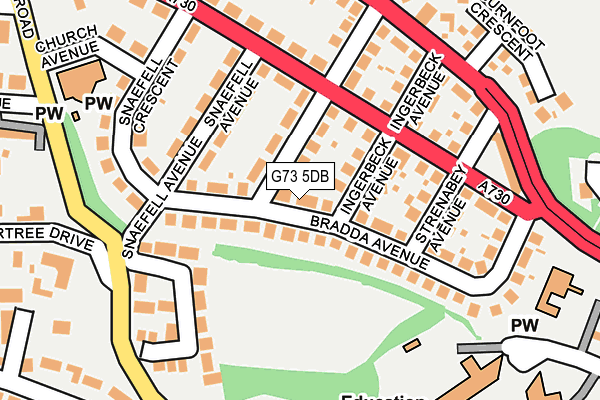 G73 5DB map - OS OpenMap – Local (Ordnance Survey)