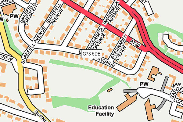 G73 5DE map - OS OpenMap – Local (Ordnance Survey)