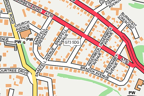 G73 5DG map - OS OpenMap – Local (Ordnance Survey)
