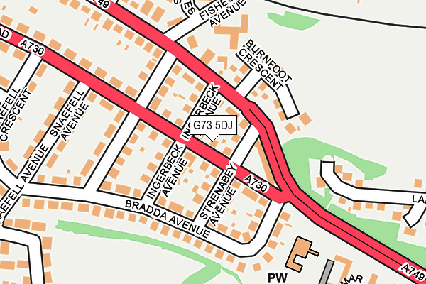 G73 5DJ map - OS OpenMap – Local (Ordnance Survey)
