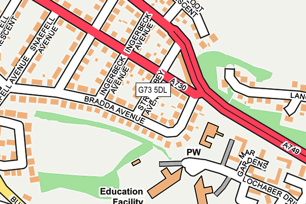 G73 5DL map - OS OpenMap – Local (Ordnance Survey)