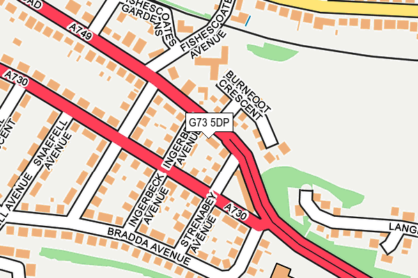 G73 5DP map - OS OpenMap – Local (Ordnance Survey)