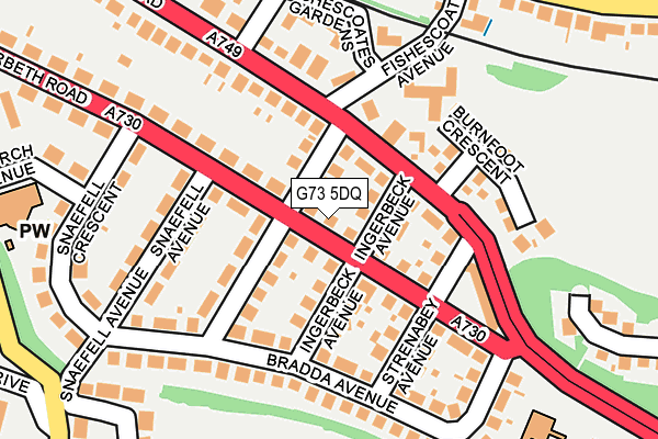 G73 5DQ map - OS OpenMap – Local (Ordnance Survey)