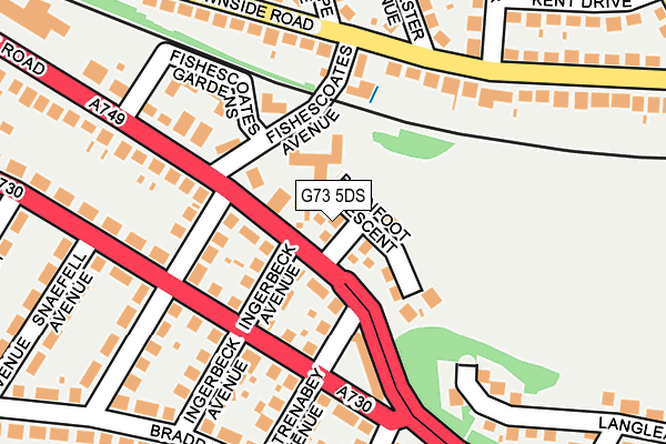G73 5DS map - OS OpenMap – Local (Ordnance Survey)