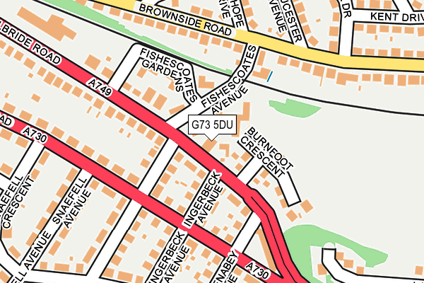 G73 5DU map - OS OpenMap – Local (Ordnance Survey)