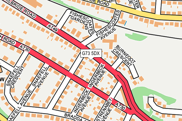 G73 5DX map - OS OpenMap – Local (Ordnance Survey)