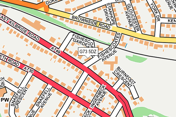 G73 5DZ map - OS OpenMap – Local (Ordnance Survey)