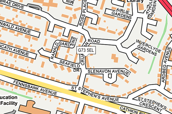 G73 5EL map - OS OpenMap – Local (Ordnance Survey)