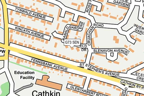 G73 5EN map - OS OpenMap – Local (Ordnance Survey)
