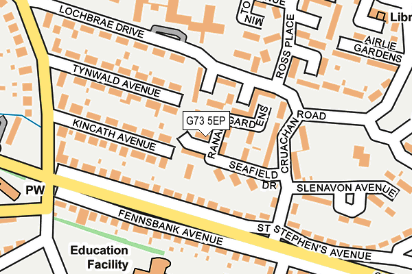 G73 5EP map - OS OpenMap – Local (Ordnance Survey)