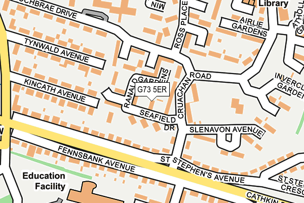 G73 5ER map - OS OpenMap – Local (Ordnance Survey)