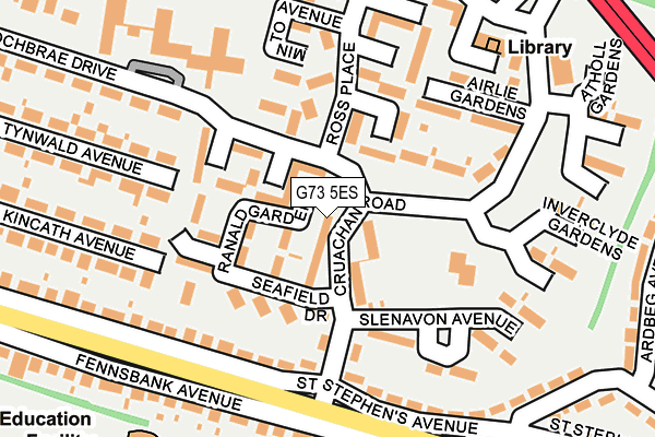 G73 5ES map - OS OpenMap – Local (Ordnance Survey)