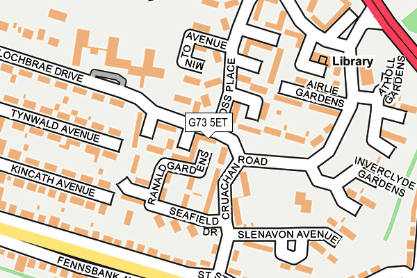 G73 5ET map - OS OpenMap – Local (Ordnance Survey)
