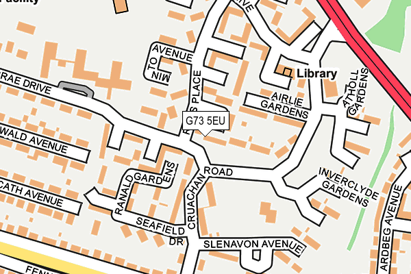 G73 5EU map - OS OpenMap – Local (Ordnance Survey)