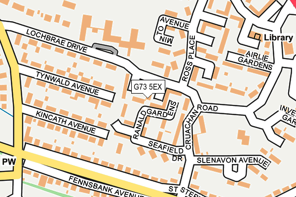 G73 5EX map - OS OpenMap – Local (Ordnance Survey)