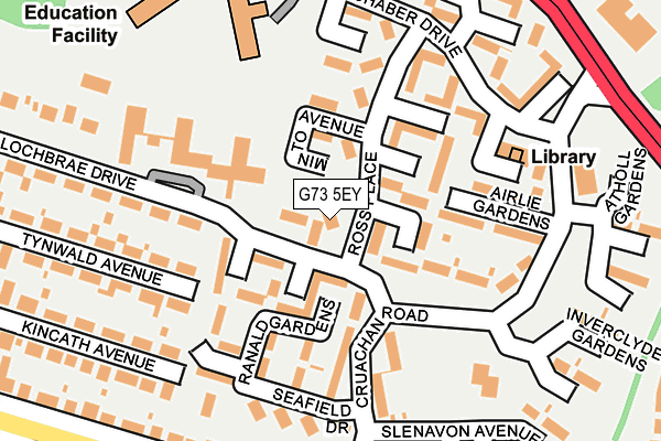 G73 5EY map - OS OpenMap – Local (Ordnance Survey)