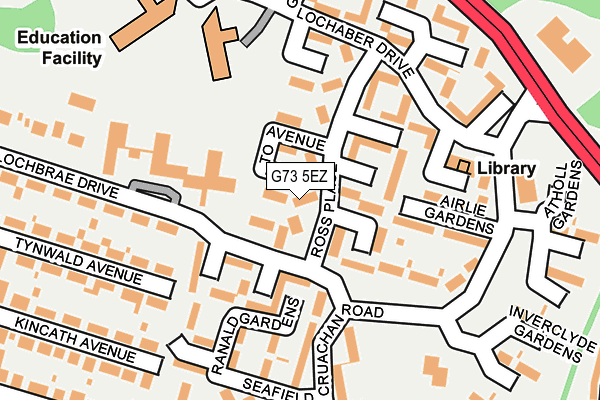 G73 5EZ map - OS OpenMap – Local (Ordnance Survey)